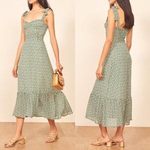 Reformation Nikita Dress in Venezuela Green Floral